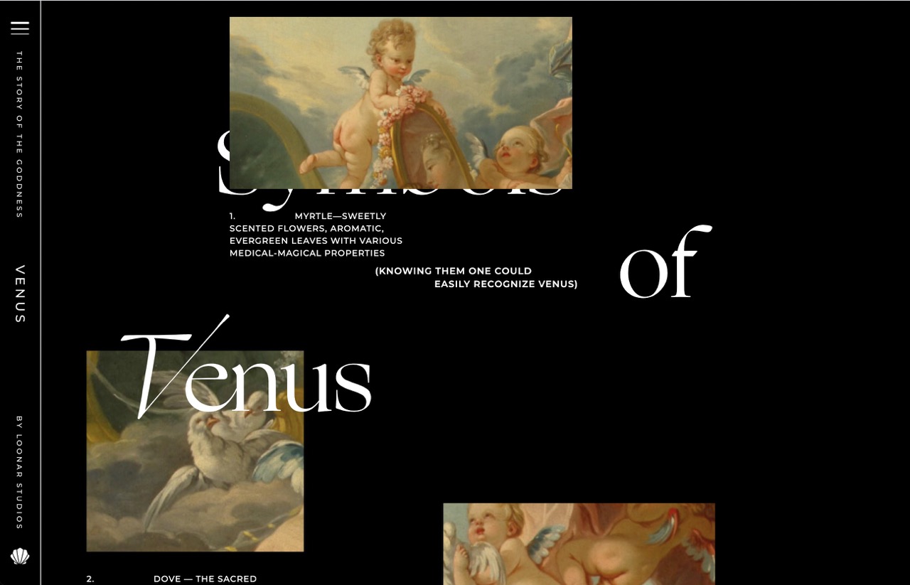 Venus Story website